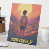 Signe De Table "Motivation sur la table : n'abandonnez pas" (In SItu)