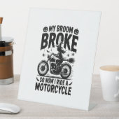 Signe De Table Moto à cheval sorcière Halloween (In SItu)