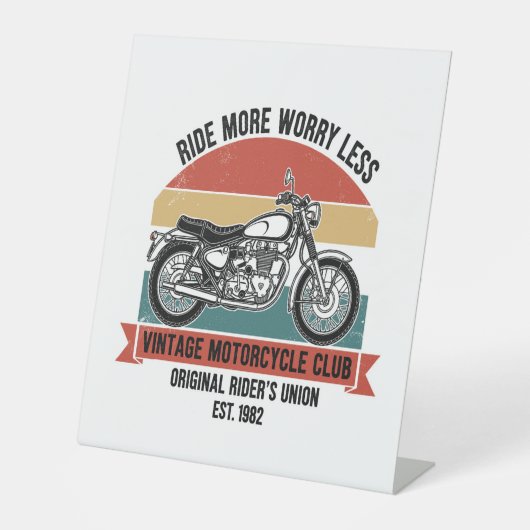 Signe De Table Moto Club Est vintage. 1982 (Recto)