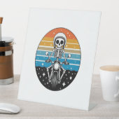 Signe De Table Motocyclette à ailes pour motocyclette à crâne (In SItu)