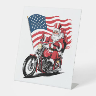 Signe De Table Motocyclette Patriotique Oncle Sam