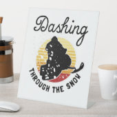 Signe De Table Motoneige - Dashing À Travers La Neige (In SItu)