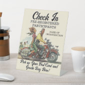 Signe De Table Motorcycle Poker Exécuter Personnalisé L'Enregistr (In SItu)