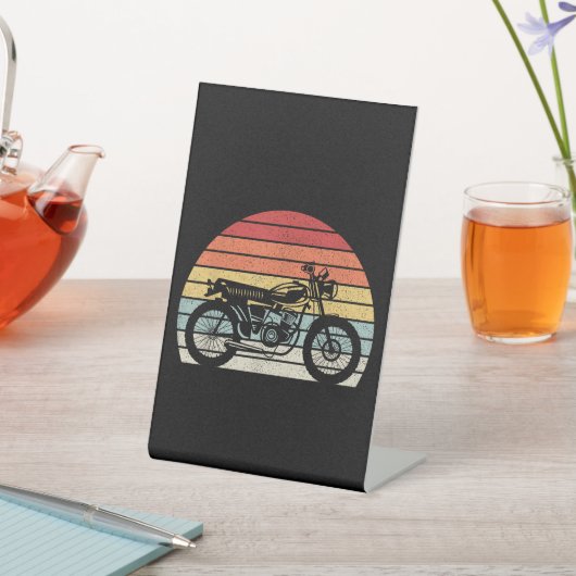 Signe De Table Motorcycle vintage (In SItu)
