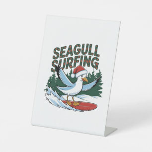 Signe De Table Mouette surfeuse d'hiver, Mouette de Noël