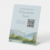 Signe De Table Mountain Lake Watercolor Mariage Honeymoon Fund (Recto)