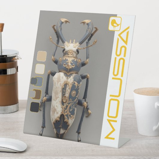 SIGNE DE TABLE MOUSSA  PEDESTAL SIGN (In SItu)