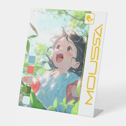 SIGNE DE TABLE MOUSSA  PEDESTAL SIGN (Recto)