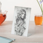 Signe De Table Mujer con flores (In SItu)