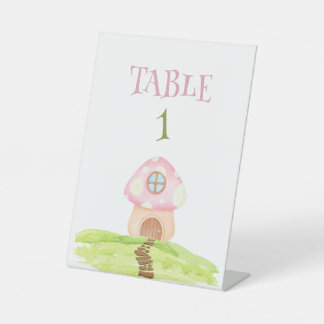 Signe De Table Musroom House, Flower Garden & Fairyland