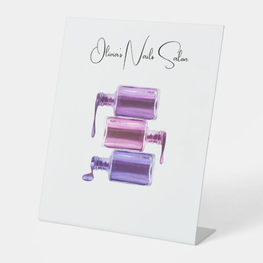 Signe De Table NAIL SALON Affiche de bienvenue (Recto)