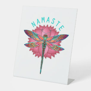 Signe De Table Namaste Lotus Dragonfly Yoga
