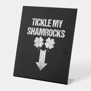Signe De Table Naughty Jour de la Saint Patrick Ticker My Shamroc