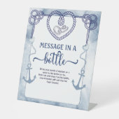 Signe De Table Nautical Message In A Bottle Bridal Shower Advice (Recto)