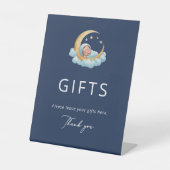 Signe De Table Navy Celestial Moon Baby Shower Gifts (Recto)