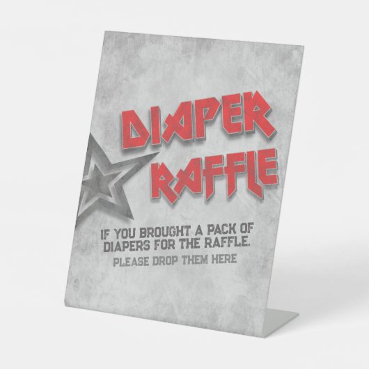 Signe De Table Né à Rock - Raffle de couches (Recto)