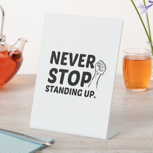 SIGNE DE TABLE NE JAMAIS ARRÊTER DE SE REPOSER (In SItu)