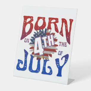 SIGNE DE TABLE NÉ LE 4 JUILLET