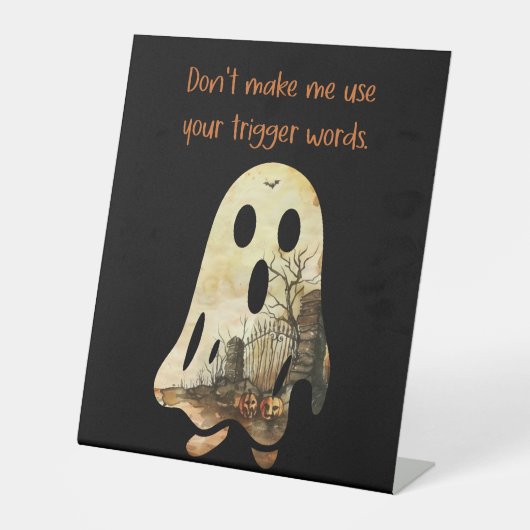 Signe De Table Ne me forcez pas à utiliser vos mots de déclenchem (Recto)