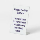 Signe De Table Ne pas déranger s'il vous plaît (Recto)