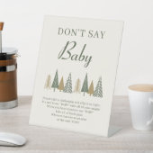 Signe De Table Ne pas dire Baby shower d'hiver de bébé jeu (In SItu)