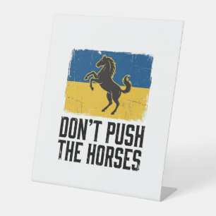 Signe De Table Ne Pousse Pas Le Cheval Cheval Vintage