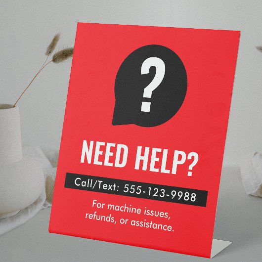 Signe De Table Need Help Red & Black Laundromat Business