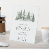 Signe De Table Neige Dans L'Amour Fête des mariées Devine Combien (In SItu)