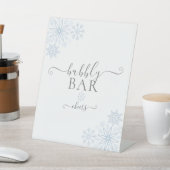 Signe De Table Neige dans Love Bubbly Bar (In SItu)