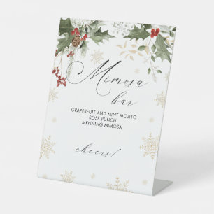 Signe De Table Neige en amour Fête des mariées bar Mimosa