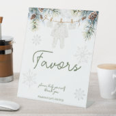 Signe De Table Neige en amour hiver baby shower faveurs table (In SItu)