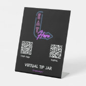Signe De Table Neon Eat Here Virtual Tip Jar Tablett Sign (Recto)