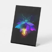 Signe De Table Neon Firefly sur noir (Recto)
