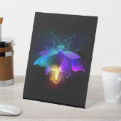 Signe De Table Neon Firefly sur noir (In SItu)