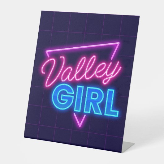 Signe De Table Neon Valley Girl (Recto)