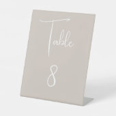 Signe De Table Neutral Simple Moderne Mariage Party Numéro de scr (Recto)