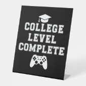Signe De Table Niveau collégial Complet Graduation Gamer Jeu (Recto)