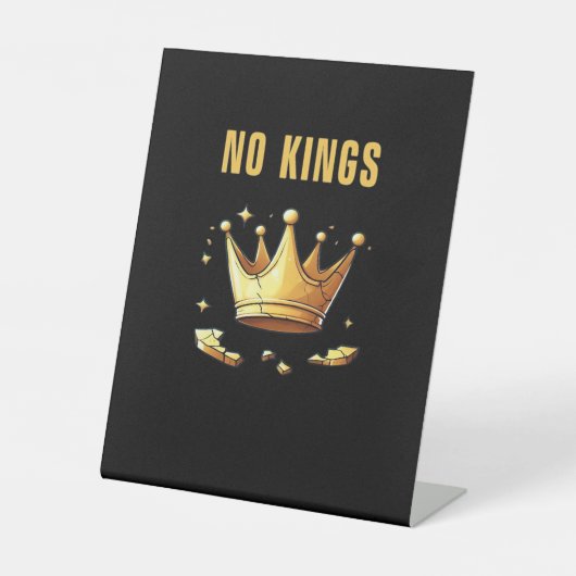 Signe De Table No Kings. Simple Yet Impactful Visual Of A Destroy (Recto)