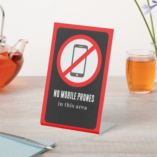 Signe De Table No Mobile Phones (In SItu)