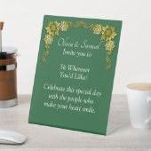 Signe De Table No Seating Chart - Wedding Emerald Green & Gold (In SItu)