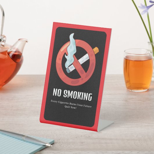 SIGNE DE TABLE NO SMOKING IS PROIBITED  HERE (In SItu)