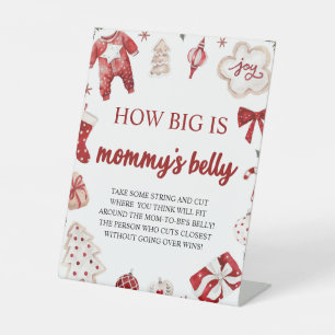 Signe De Table Noël à quel point sa taille est son ventre Baby sh