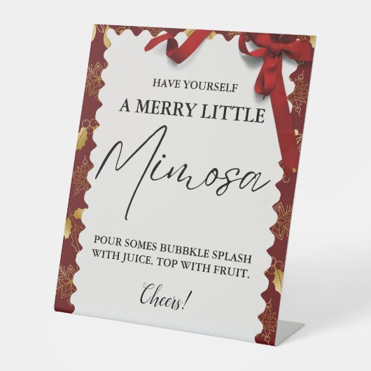 Signe De Table Noël Barre Mimosa Signet Famille Brunch (Recto)