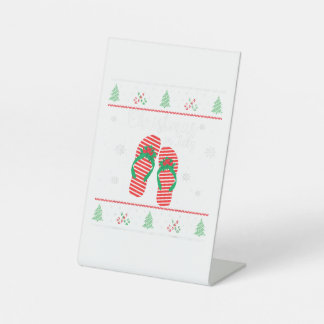 Signe De Table Noël En Juillet Vilain Noël Été Flip Flops