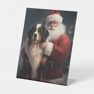 Signe De Table Noël festif du chien de montagne bernois du Père N