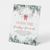 Signe De Table Noël Père Noël Baby shower Guess the Baby Food (Recto)