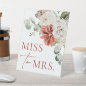 Signe De Table Noël Rouge moderne Miss À Mme Sign (In SItu)