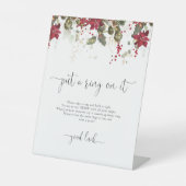 Signe De Table Noël Rouge Poinsettia Poser Une Bague Sur Le Panne (Recto)