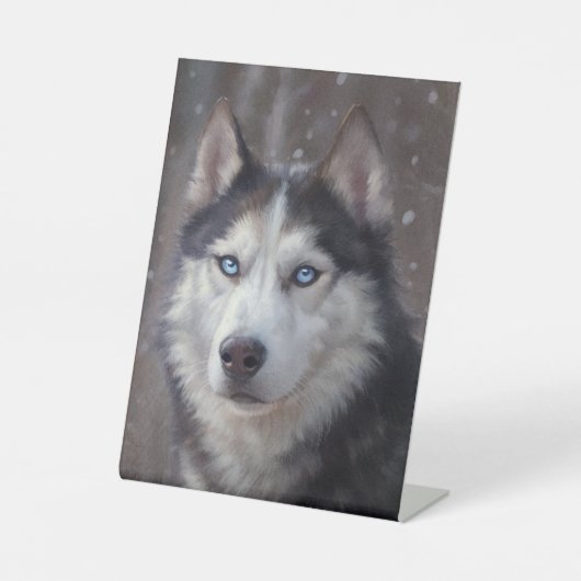 Signe De Table Noël sibérien Husky (Recto)