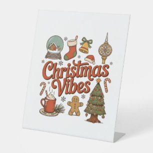 Signe De Table Noël Vibes Boule à Neige Bonhomme en Pain d'Épice
